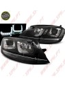 Faróis U-LED "Black-Line" / Black - VW Golf 7 (2012-2017)