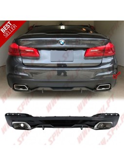 Difusor Traseiro + Ponteiras Black+Carbon Look M-Performance - BMW G30 / G38 (2016-2019)