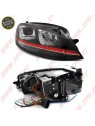 Faróis U-LED "Red-Line" / Black - VW Golf 7 (2012-2017)