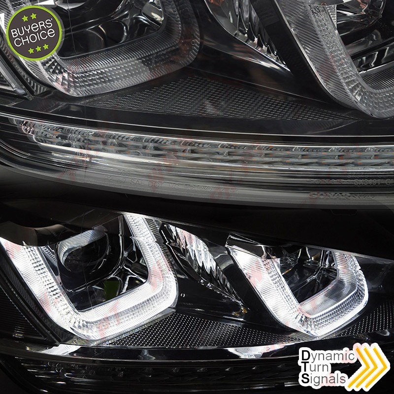 Faróis U-LED Dynamic "Black-Line" / Black - VW Golf 7 (2012-2017) Faróis U-LED Dynamic "Black-Line" / Black - VW Golf 7 (2012-2017)