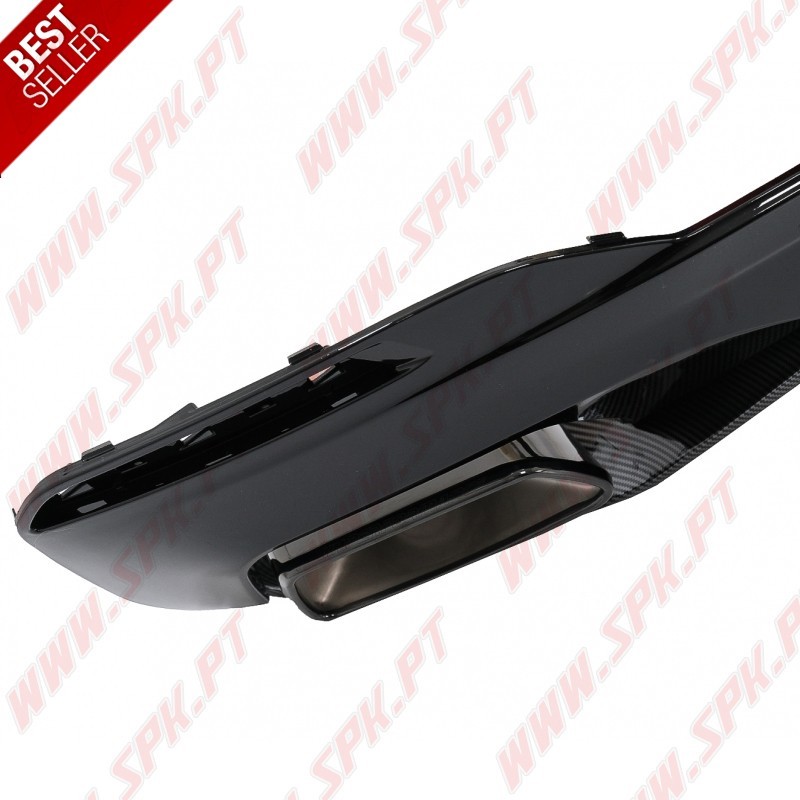 Difusor Traseiro + Ponteiras Black+Carbon Look M-Performance - BMW G30 / G38 (2016-2019)