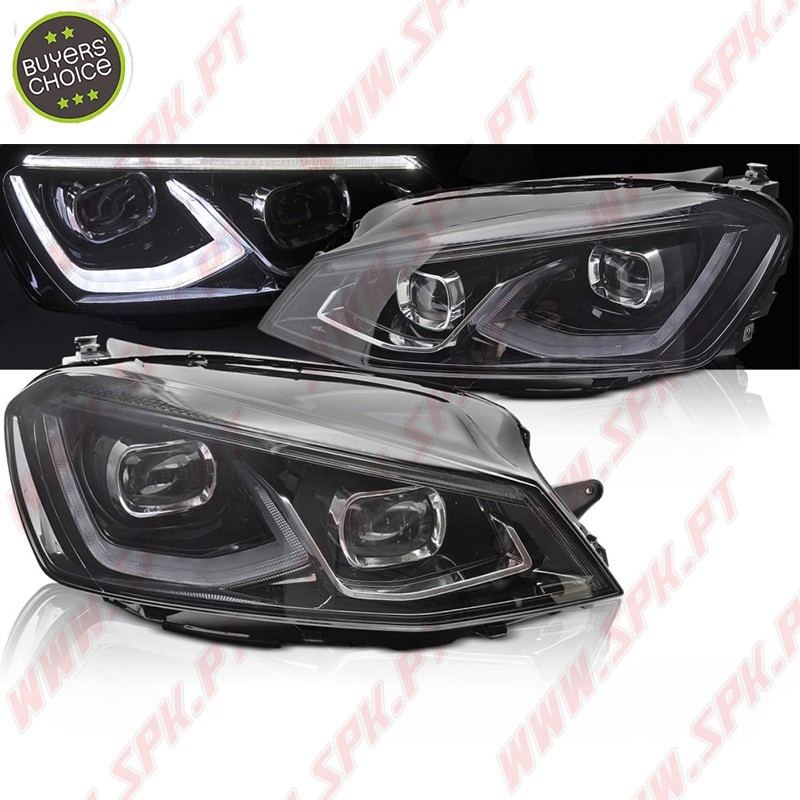 Faróis FULL-LED Dynamic / Black - VW Golf 7 (2012-2017) Faróis FULL-LED Dynamic / Black - VW Golf 7 (2012-2017)