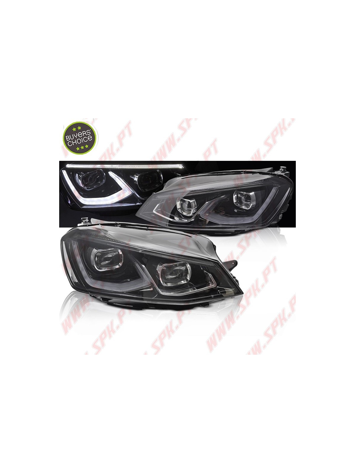 Faróis FULL-LED Dynamic / Black - VW Golf 7 (2012-2017) Faróis FULL-LED Dynamic / Black - VW Golf 7 (2012-2017)
