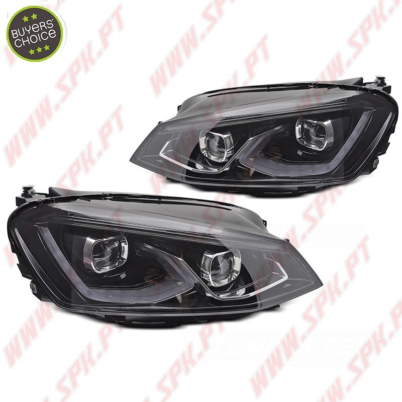 Faróis FULL-LED Dynamic / Black - VW Golf 7 (2012-2017) Faróis FULL-LED Dynamic / Black - VW Golf 7 (2012-2017)
