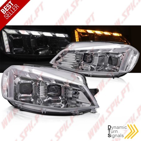 Faróis LED Dynamic / Chrome - VW Golf 7.5 (2017-2019)