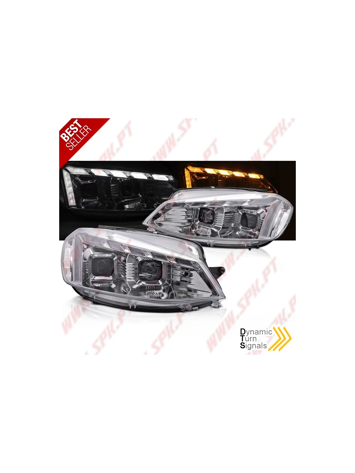 Faróis LED Dynamic / Chrome - VW Golf 7.5 (2017-2019) Faróis LED Dynamic / Chrome - VW Golf 7.5 (2017-2019)