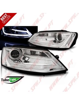 Faróis Tube-Light / Chrome - VW Jetta 6 (2011-2018)