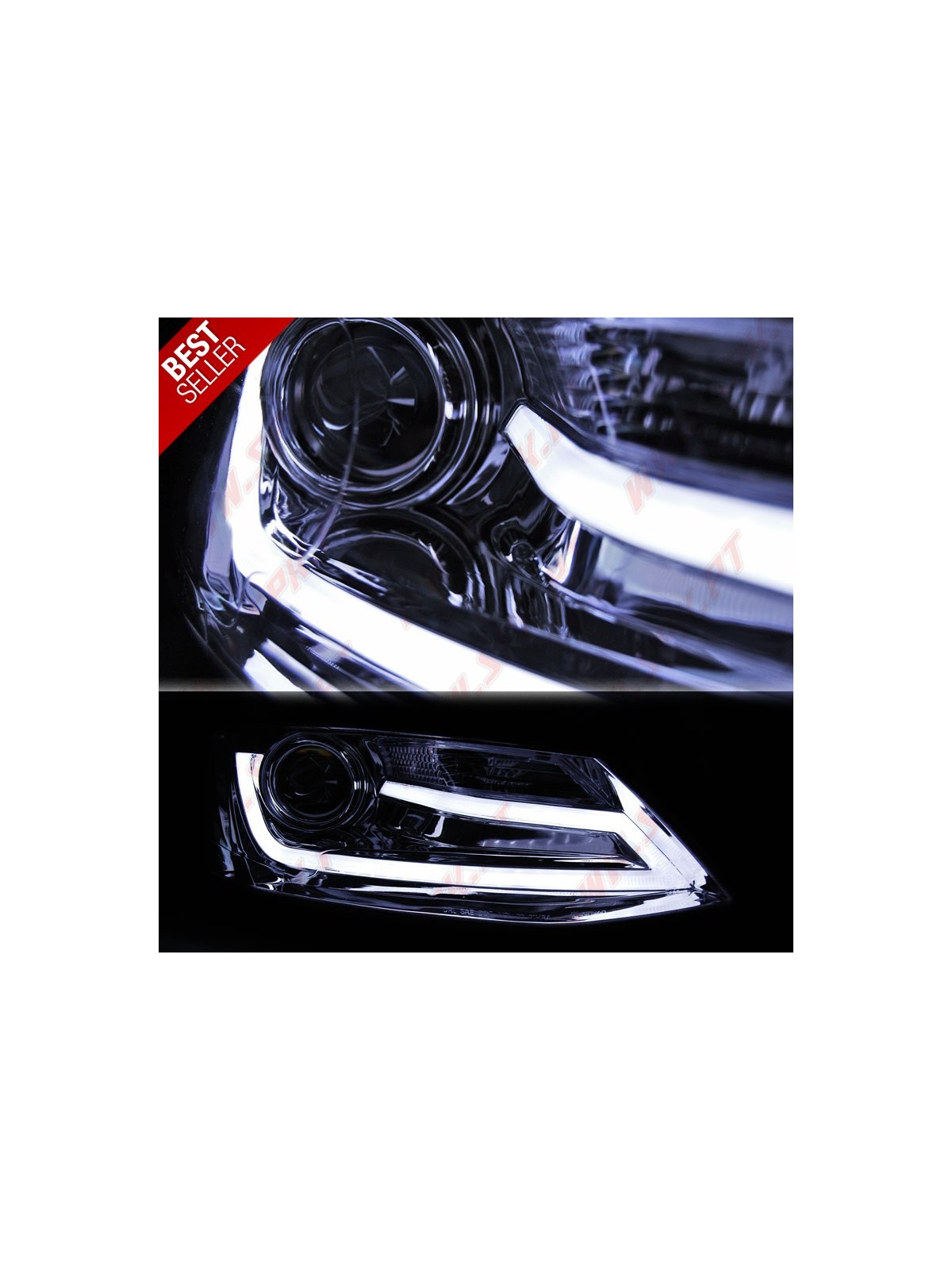 Faróis Tube-Light / Chrome - VW Jetta 6 (2011-2018) Faróis Tube-Light / Chrome - VW Jetta 6 (2011-2018)