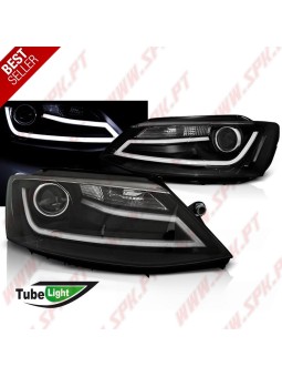 Faróis Tube-Light / Black - VW Jetta 6 (2011-2018)