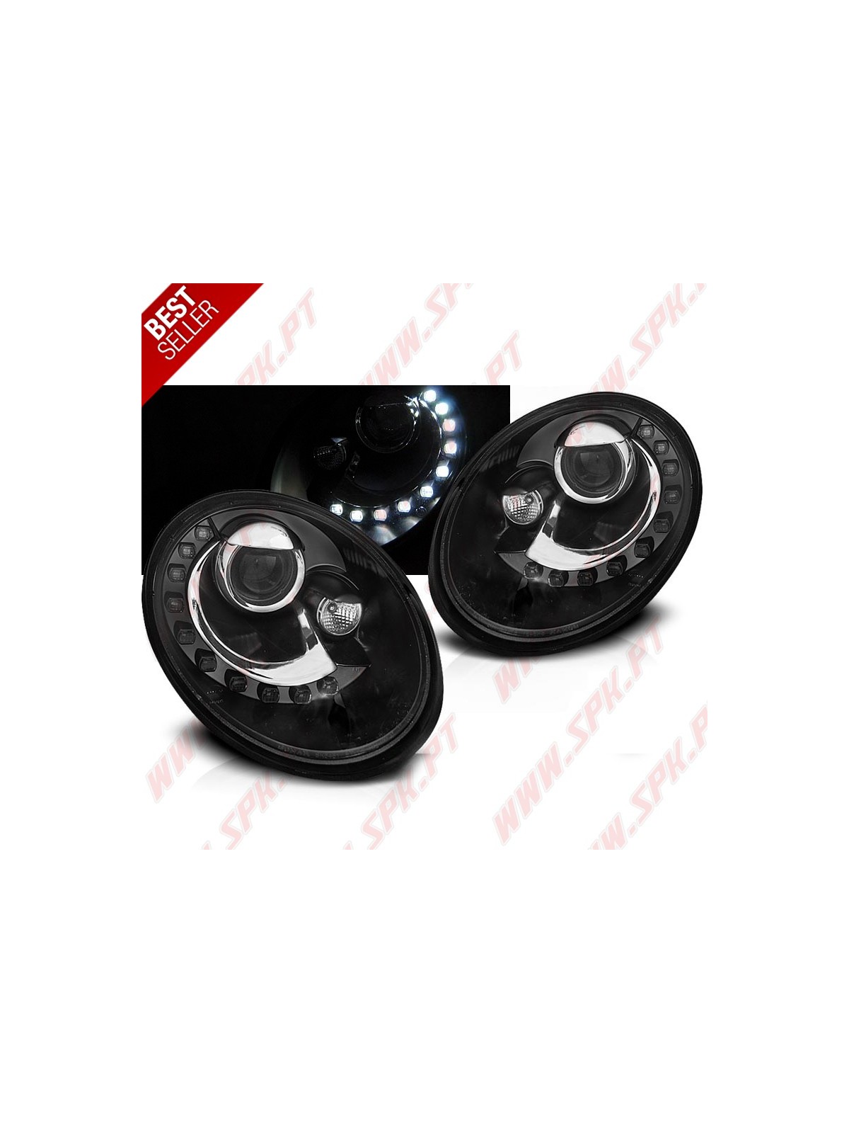 Faróis Daylight LED / Black - VW New Beetle (2006-2012) Faróis Daylight LED / Black - VW New Beetle (2006-2012)
