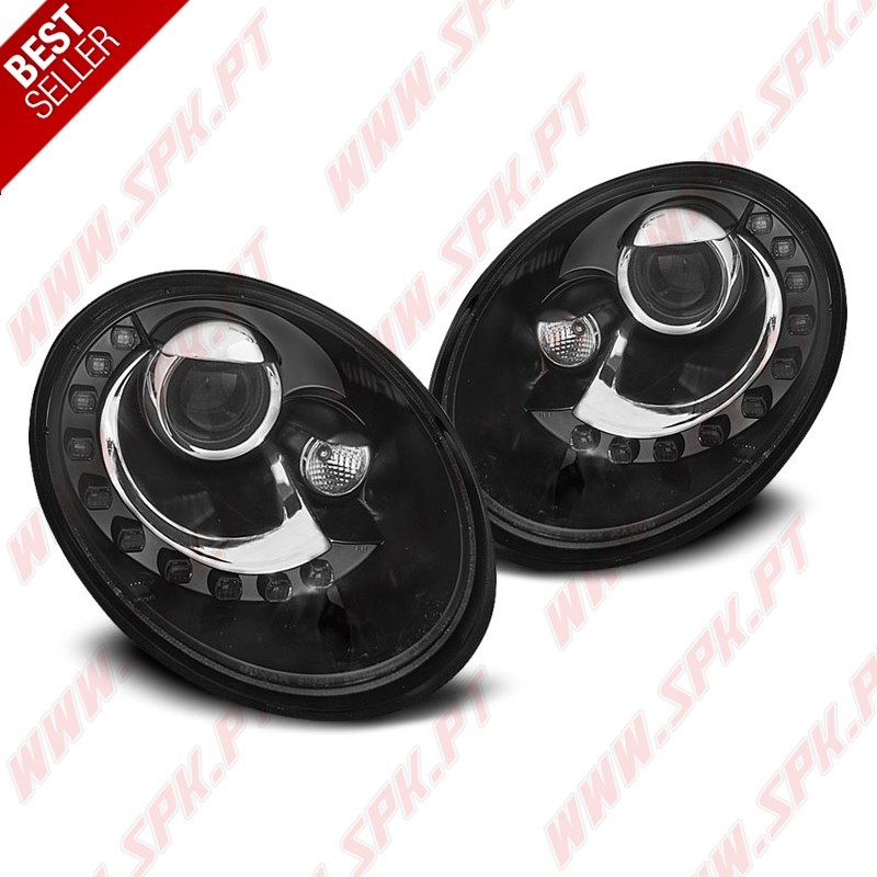 Faróis Daylight LED / Black - VW New Beetle (2006-2012) Faróis Daylight LED / Black - VW New Beetle (2006-2012)