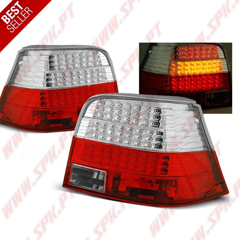 Farolins LED Red+Clear - VW Golf 4 (1997-2003)
