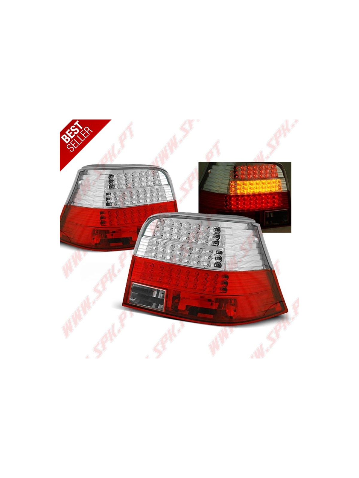 Farolins LED Red+Clear - VW Golf 4 (1997-2003)