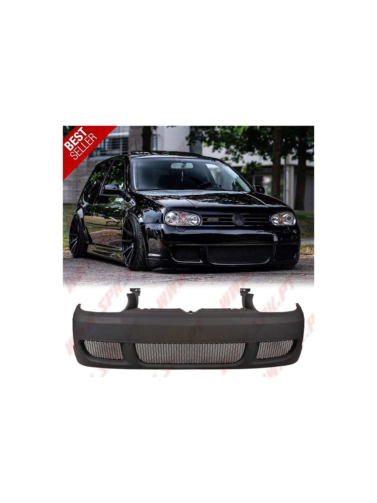 Para-Choques Frontal Look R32 C/Grelhas Favos - VW Golf 4 (1997-2004)