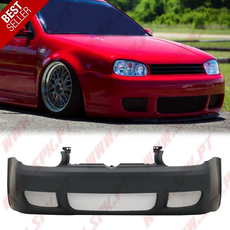 Para-Choques Frontal Look R32 C/Grelhas Alúminio - VW Golf 4 (1997-2004)