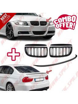 Pack Grelhas + Aileron Traseiro - BMW E90 Sedan (2005-2008)