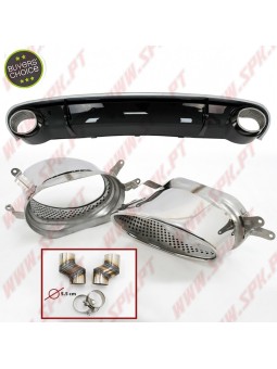 Difusor Traseiro + Ponteiras Look RS4 - Audi A4 B8 Sedan / Avant (2007-2011)