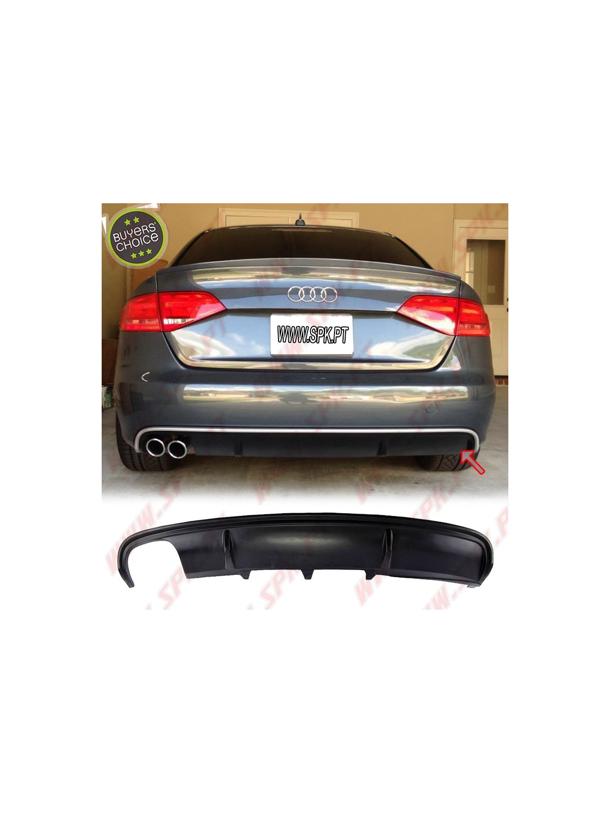 Difusor Traseiro V.1 - Audi A4 B8 Sedan / Avant (2008-2012)