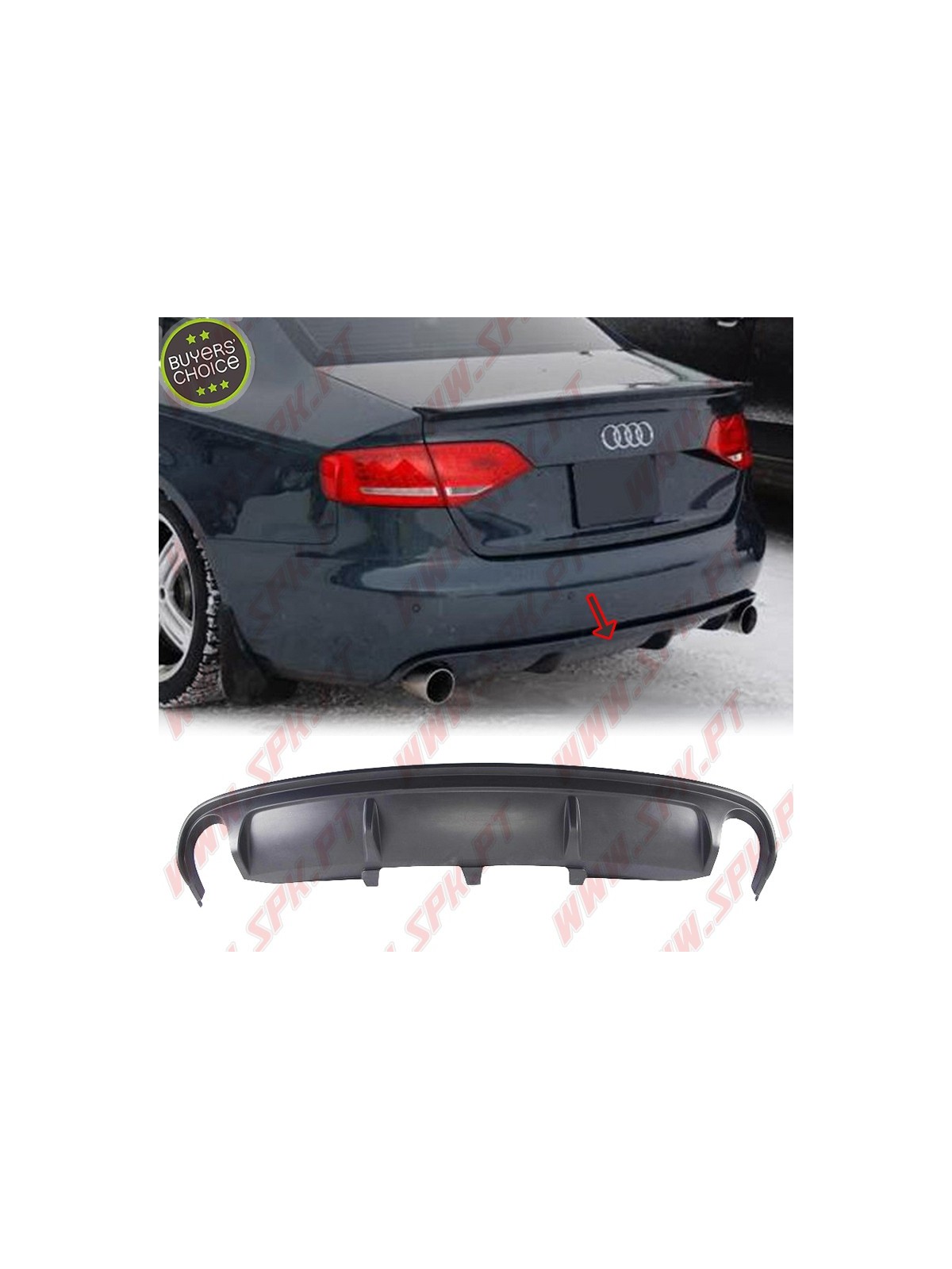 Difusor Traseiro V.2 - Audi A4 B8 Sedan / Avant (2008-2012)