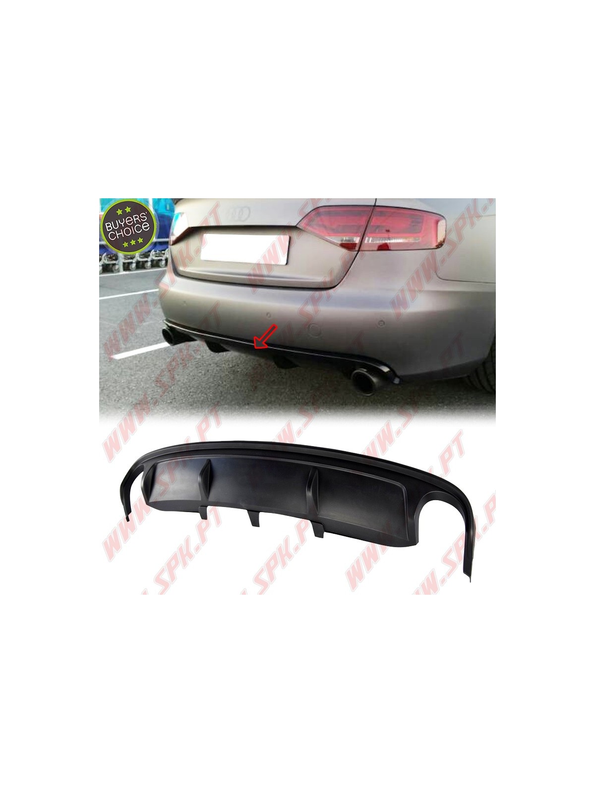 Difusor Traseiro V.2 - Audi A4 B8 Sedan / Avant (2008-2012)