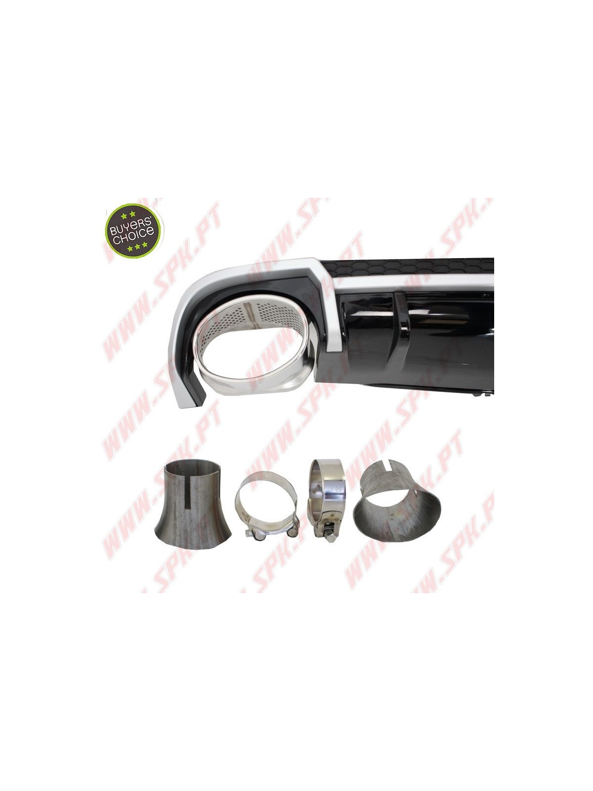 Difusor Traseiro + Ponteiras Look RS4 - Audi A4 B9 Sedan / Avant (2016-2018)
