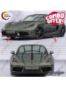 Pack Lip Spoiler Frontal + Embaladeiras Laterais - Porsche 718 Boxster 982 / 718 Cayman 982 (2016-)