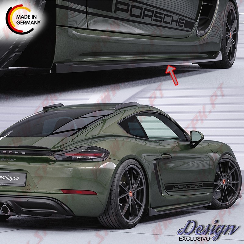 Pack Lip Spoiler Frontal + Embaladeiras Laterais - Porsche 718 Boxster 982 / 718 Cayman 982 (2016-)
