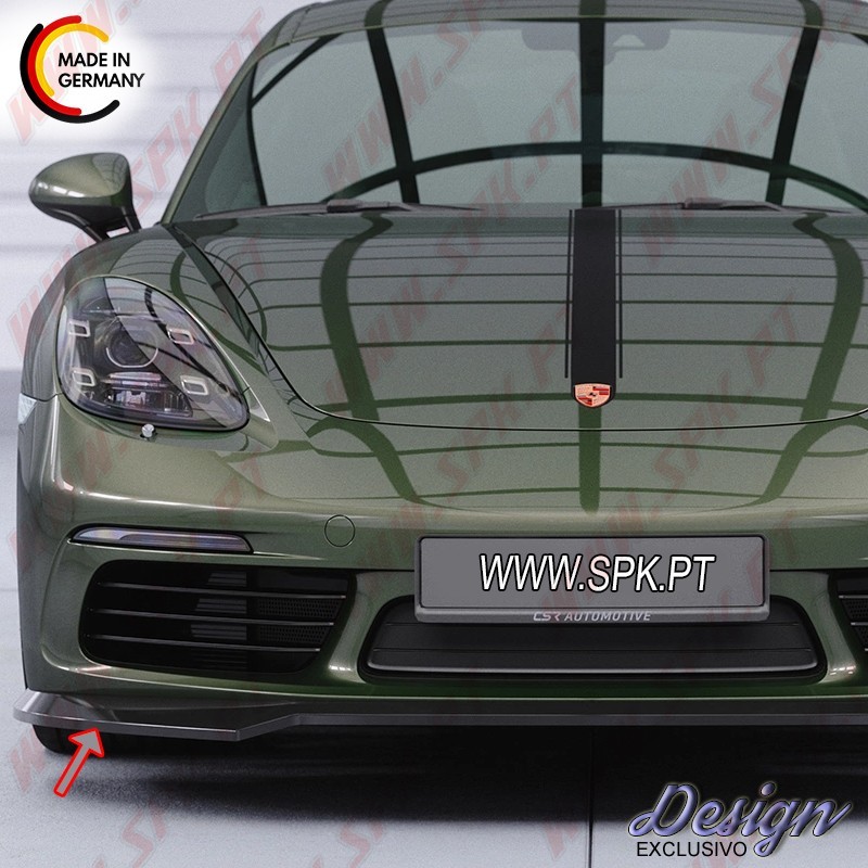 Pack Lip Spoiler Frontal + Embaladeiras Laterais - Porsche 718 Boxster 982 / 718 Cayman 982 (2016-)