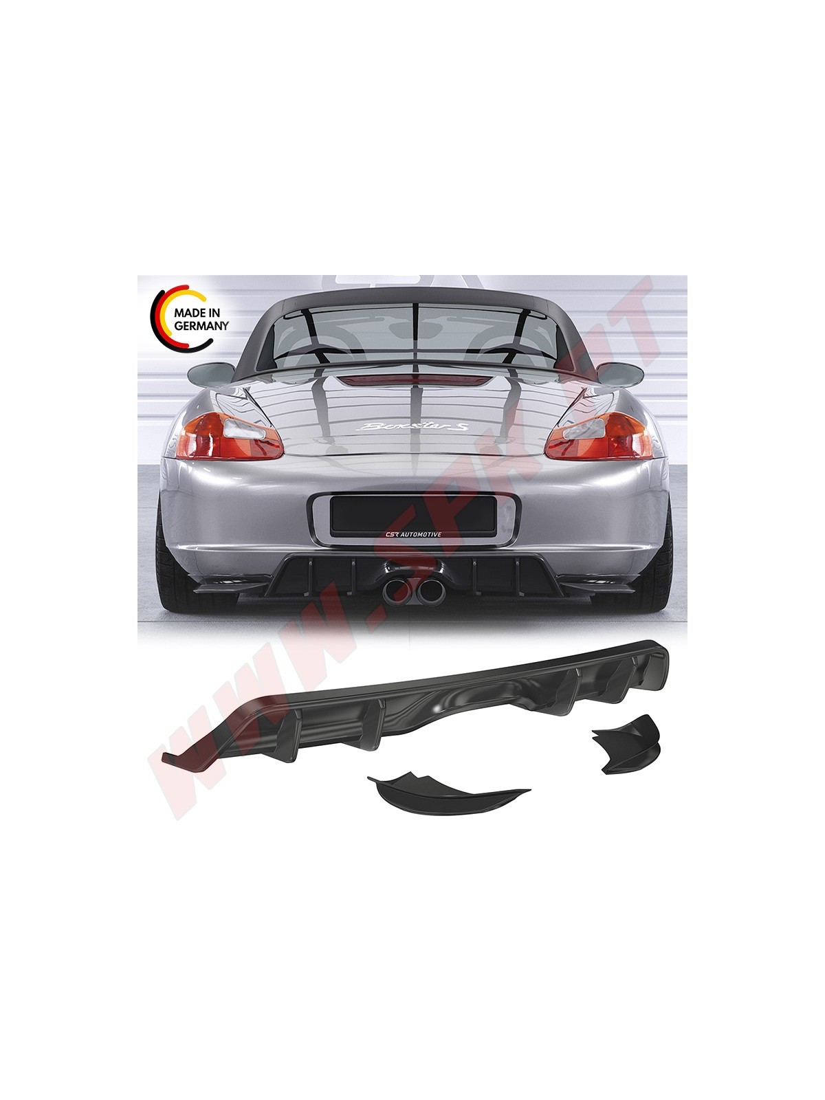 Difusor Traseiro + Flaps Laterais - Porsche Boxster 986 (1996-2002)