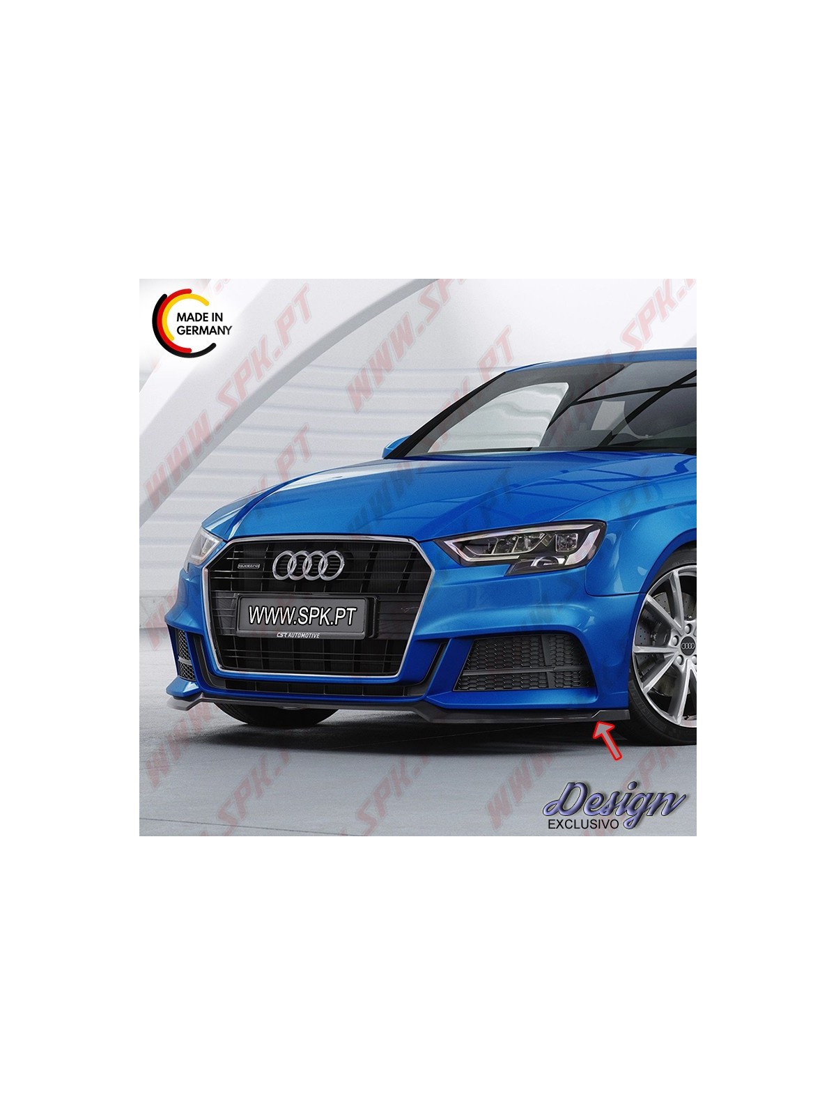 Lip Spoiler Frontal - Audi A3 S-Line / S3 8V - Sedan / Cabrio (2016-2020) Lip Spoiler Frontal - Audi A3 S-Line / S3 8V - Sedan / Cabrio (2016-2020)