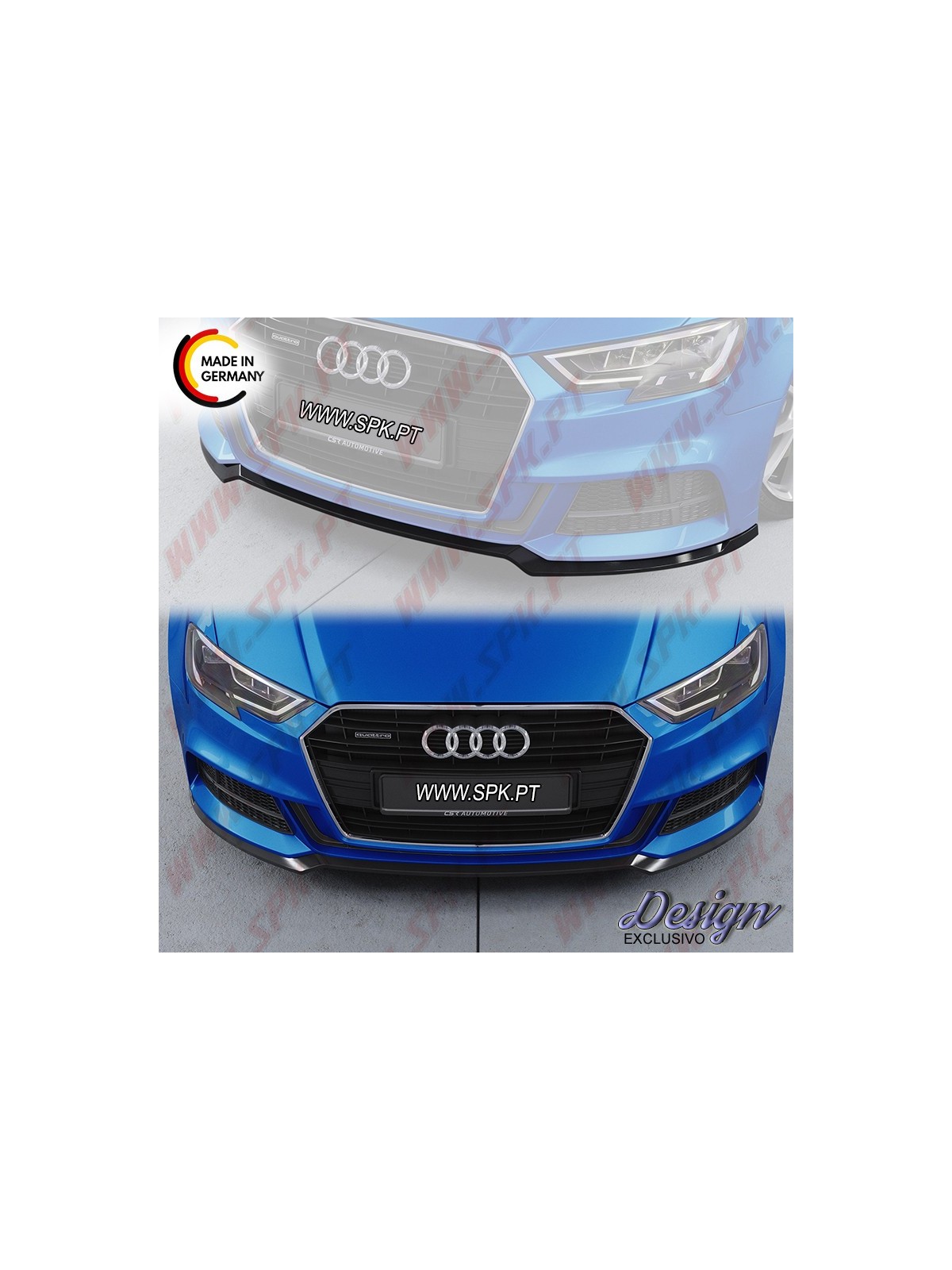 Lip Spoiler Frontal - Audi A3 S-Line / S3 8V - Sedan / Cabrio (2016-2020) Lip Spoiler Frontal - Audi A3 S-Line / S3 8V - Sedan / Cabrio (2016-2020)