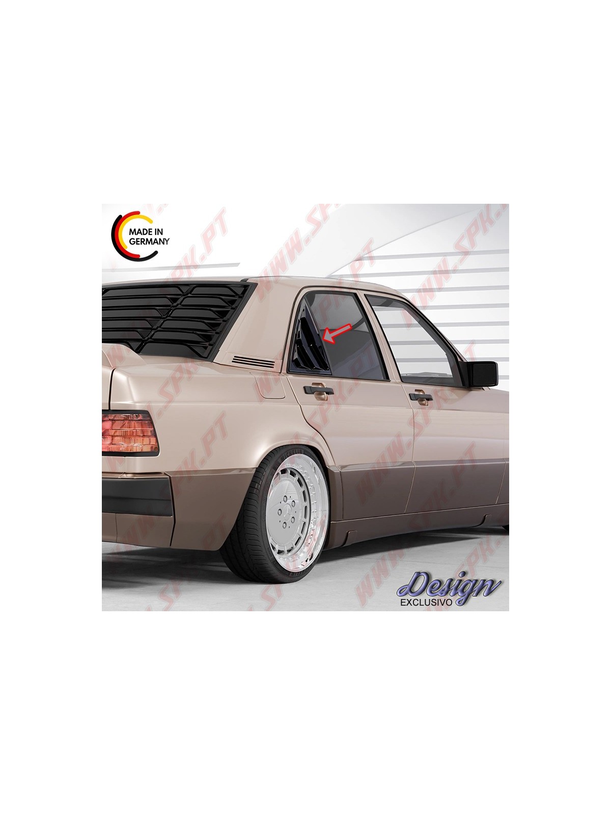 Louver / Spoilers de Vidros Laterais - Mercedes 190 - W201 (1982-1993) Louver / Spoilers de Vidros Laterais - Mercedes 190 - W201 (1982-1993)