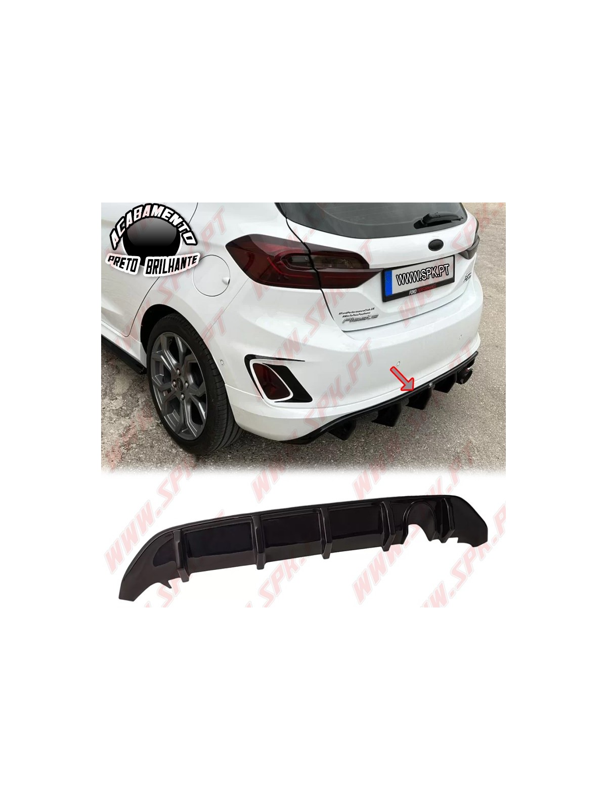 Difusor Traseiro - Ford Fiesta ST-Line (2017-2024)