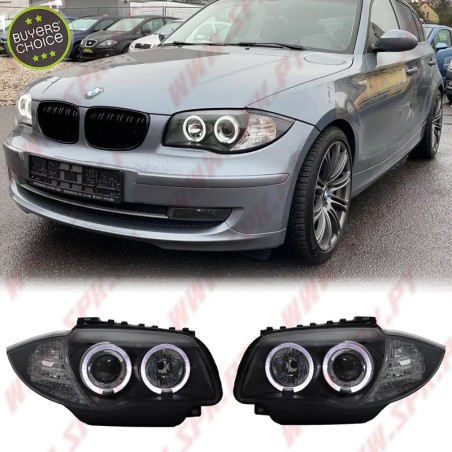 Faróis Angel Eyes LED - BMW E81 / E82 / E87 / E88 (2004-2011)