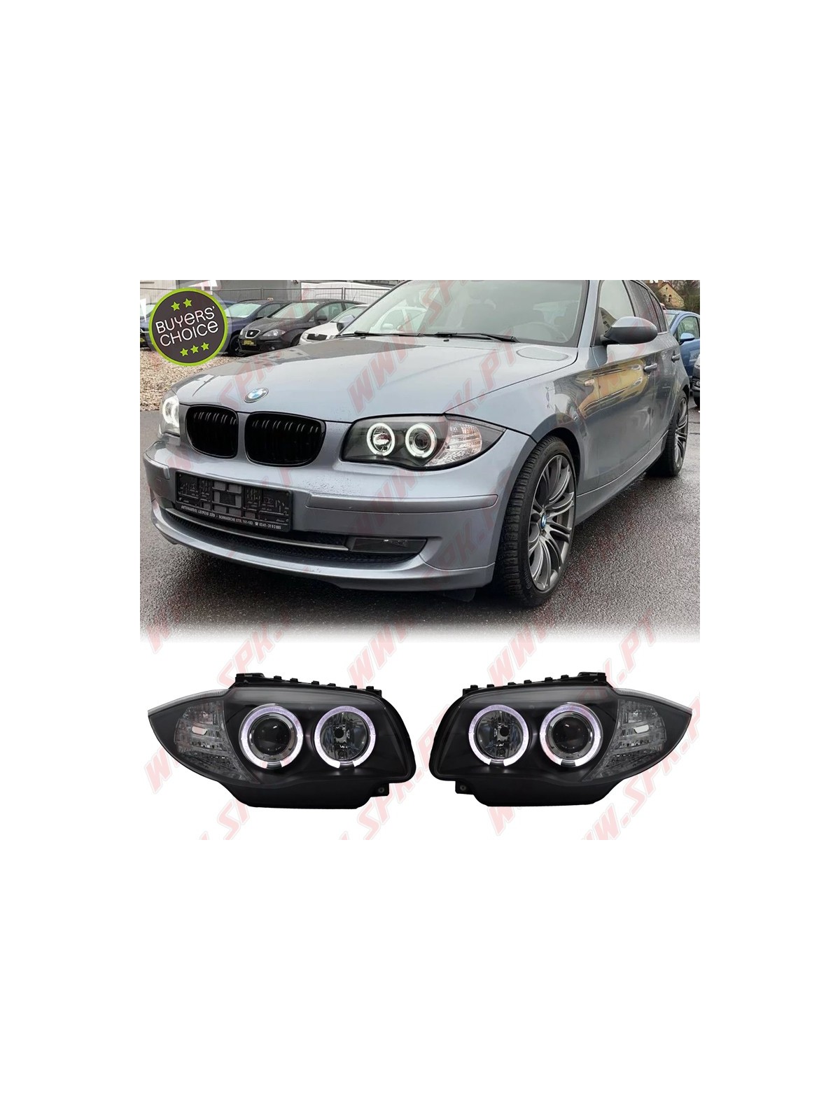 Faróis Angel Eyes LED - BMW E81 / E82 / E87 / E88 (2004-2011)