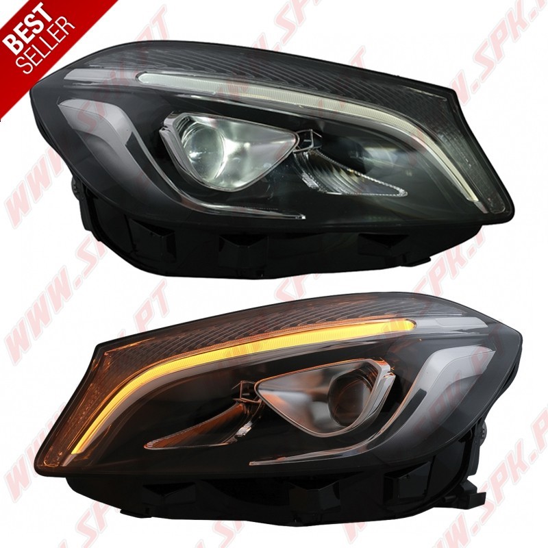 Faróis FULL-LED / Black - Mercedes W176 (2012-2018) Faróis FULL-LED / Black - Mercedes W176 (2012-2018)