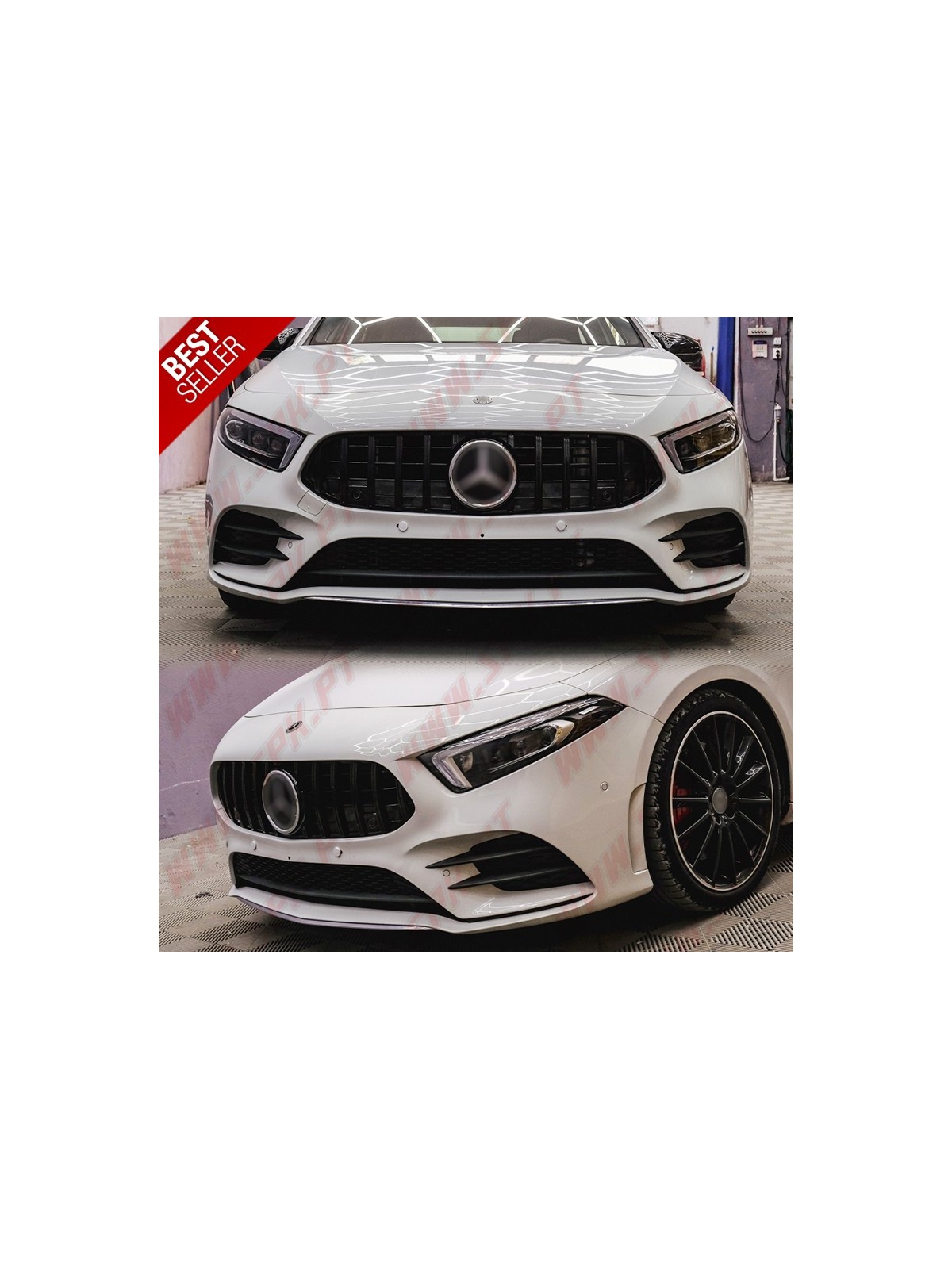 Grelha Frontal Look GTR Full Black - Mercedes W177 / V177 (2018-2022)