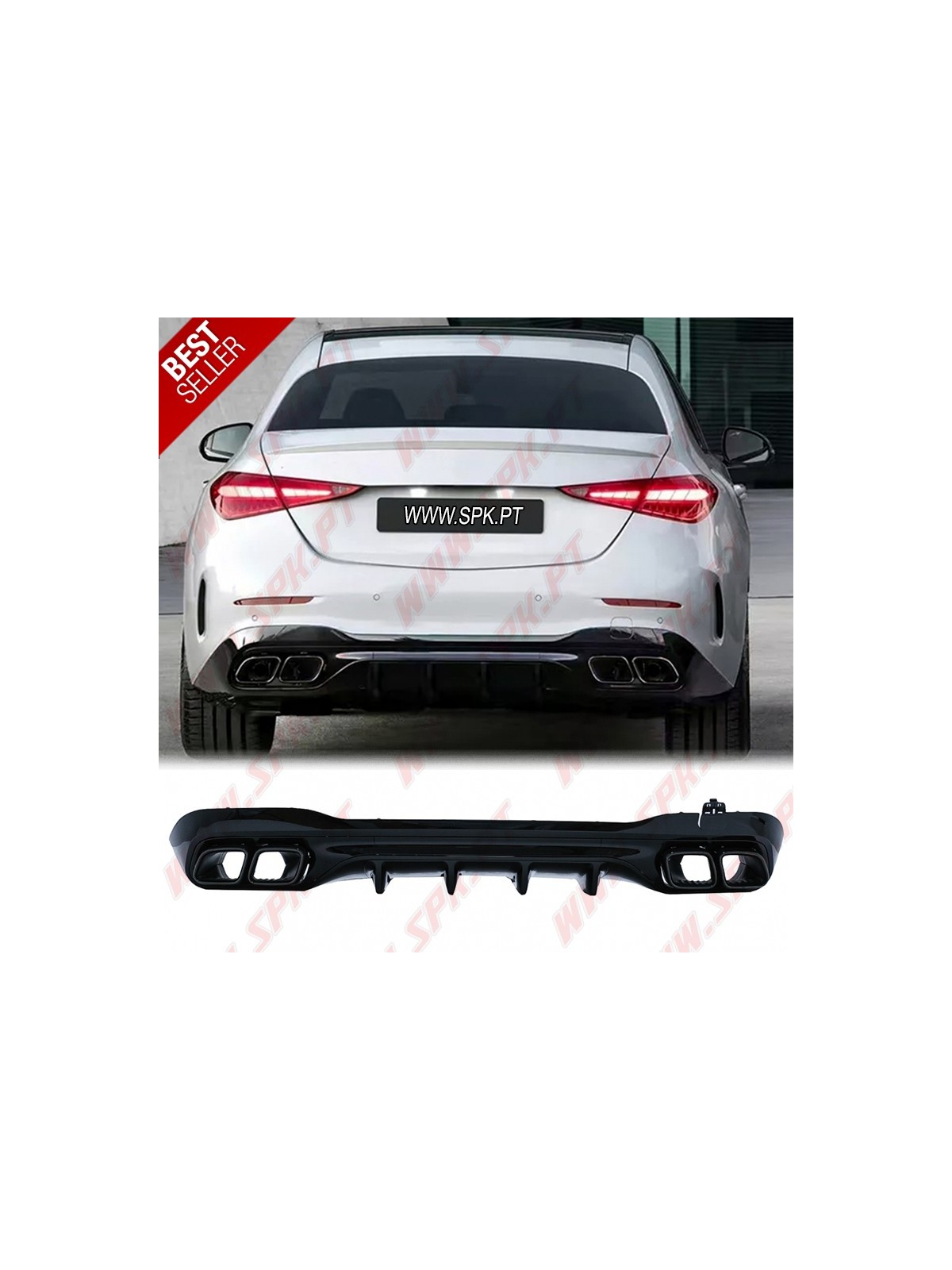 Difusor Traseiro + Ponteiras Smoke Look AMG - Mercedes W206 (2021-) Difusor Traseiro + Ponteiras Smoke Look AMG - Mercedes W206 (2021-)