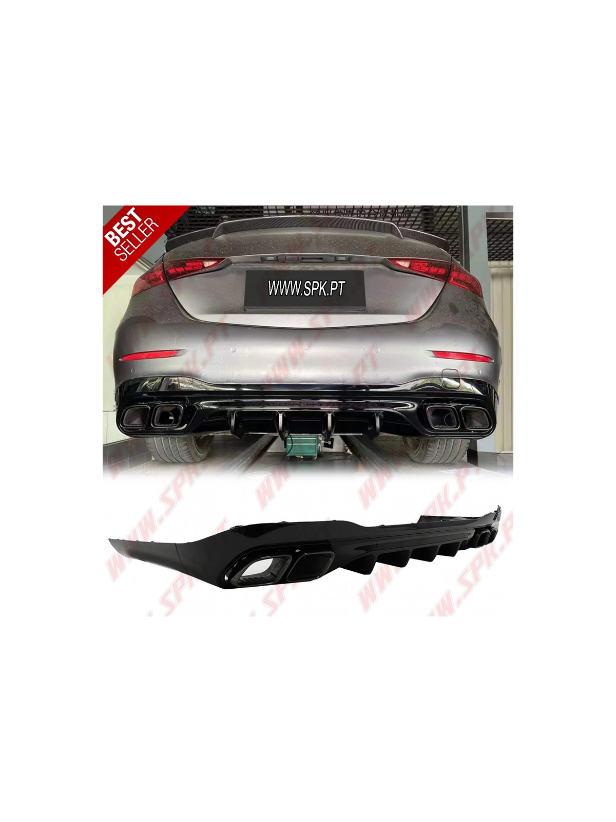 Difusor Traseiro + Ponteiras Smoke Look AMG - Mercedes W206 (2021-) Difusor Traseiro + Ponteiras Smoke Look AMG - Mercedes W206 (2021-)