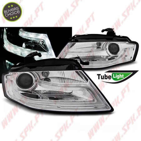Faróis Tubelight DRL / Chrome - Audi A4 B8 (2008-2011)