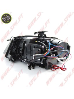 Faróis Tubelight DRL / Black - Audi A4 B8 (2008-2011)