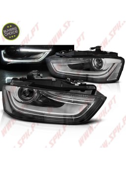 Faróis Daylight LED / Black - Audi A4 B8 Facelift (2012-2015)