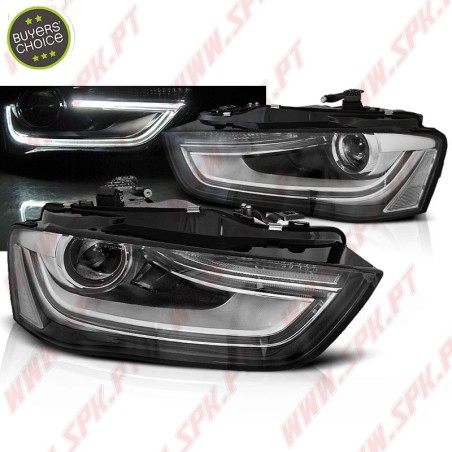 Faróis Daylight LED / Black - Audi A4 B8 Facelift (2012-2015)