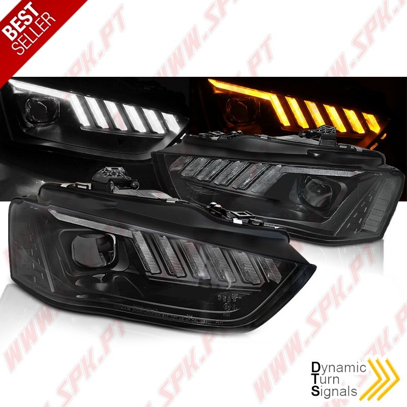 Faróis Tubelight DRL / Black - Audi A4 B8 Facelift (2012-2015) Faróis Tubelight DRL / Black - Audi A4 B8 Facelift (2012-2015)