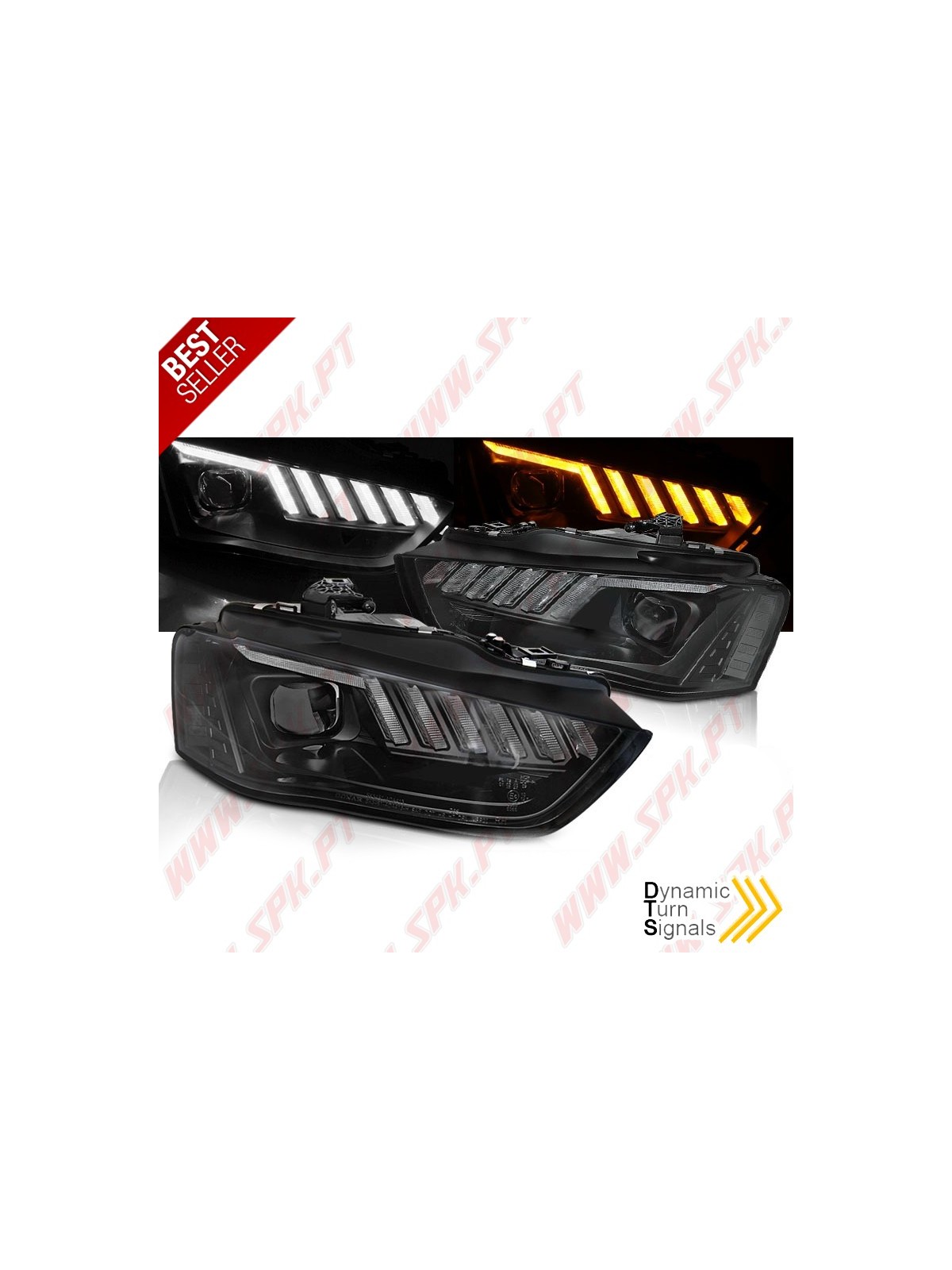 Faróis Tubelight DRL / Black - Audi A4 B8 Facelift (2012-2015) Faróis Tubelight DRL / Black - Audi A4 B8 Facelift (2012-2015)