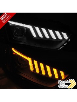 Faróis Tubelight DRL / Black - Audi A4 B8 Facelift (2012-2015)