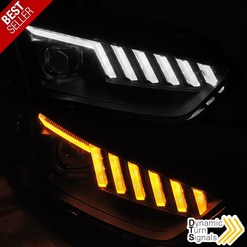 Faróis Tubelight DRL / Black - Audi A4 B8 Facelift (2012-2015) Faróis Tubelight DRL / Black - Audi A4 B8 Facelift (2012-2015)