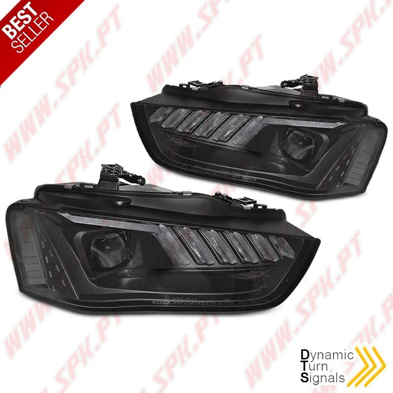 Faróis Tubelight DRL / Black - Audi A4 B8 Facelift (2012-2015) Faróis Tubelight DRL / Black - Audi A4 B8 Facelift (2012-2015)