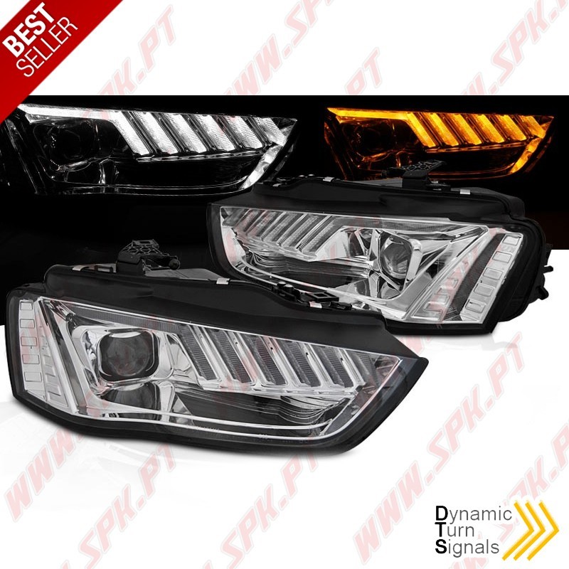 Faróis Tubelight DRL / Chrome - Audi A4 B8 Facelift (2012-2015)