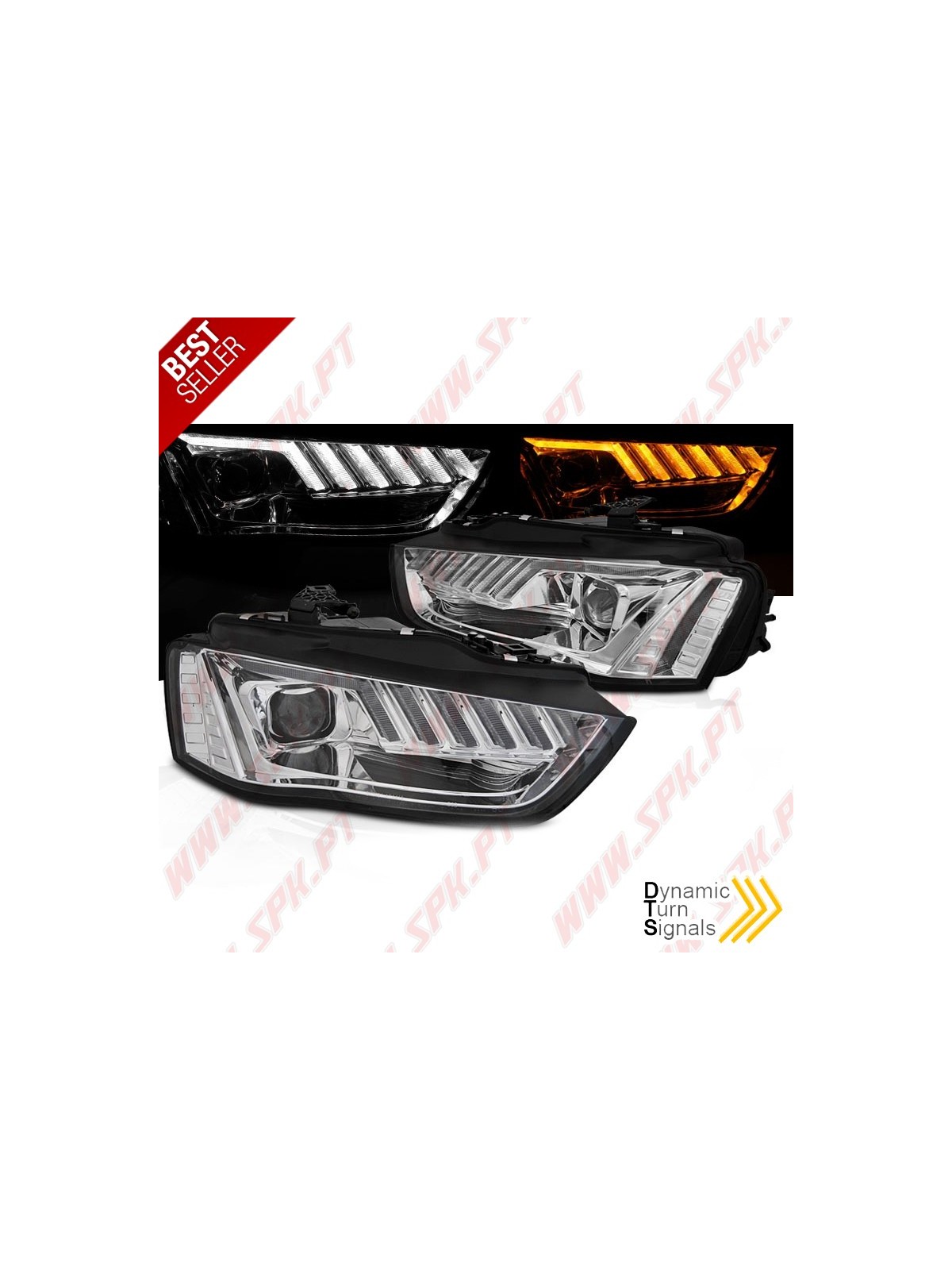 Faróis Tubelight DRL / Chrome - Audi A4 B8 Facelift (2012-2015)